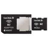 Sandisk 2GB Memory Stick Micro (M2) w/ Adapter (SDMSM2-2048-E10M, Retail Package)