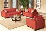 IMAGE OF Bailey 2 Piece Sofa Set in Bulldozer Cinnamon/Hurricane Fabric by Coaster - 502141S