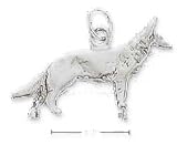 Sterling Silver 3d German Shepherd Charm