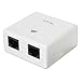 External RJ45 CAT 5E Wall Jack, Double