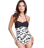 Daisy Print Padded Bandeau Swimsuit