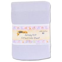 Kids Line Jersey Knit Fitted Crib Sheet - Lilac
