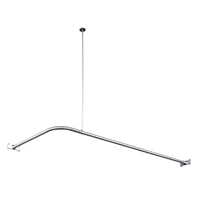 Kingston Brass CC3141 Vintage Large Size 62" x 26" Solid Brass Rod, 1" Tube Diameter, Chrome