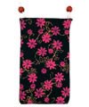 Hot Pink Flower Design Carrying Pouch Case for Nokia cell phone