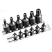 15-Piece Heavy-Duty Tamper Proof TORX Star Socket Set