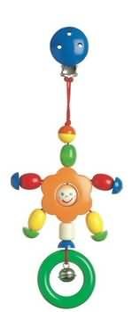 Childrens Toyshop  Toys : Wooden Babies Flower Clip On Toy (15cm)