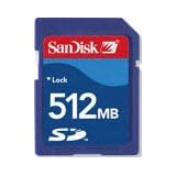 Sandisk 512 mb. secure digital card in retail packaging