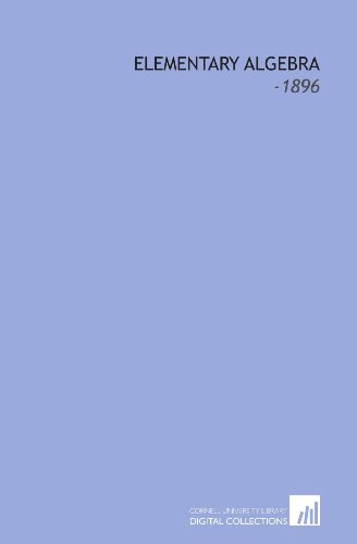 elementary algebra 1896