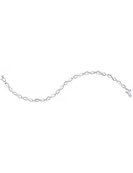 10k White Gold 0.50CT Round White Diamond Micro-pave Bracelet