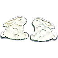 Sterling Silver Bunny Earrings Rabbit Animal Jewelry