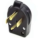 Cooper Wiring Black Plast Angle 4Wire Plug S21-SP