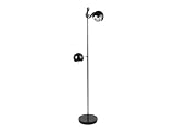 Retro Bodenleuchte mit 2 Lampen  metall/schwarz (LM 545)