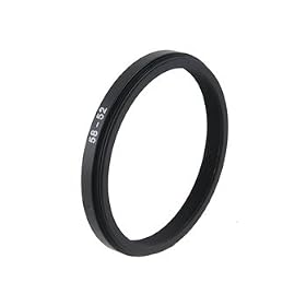 58-52mm Anodized Aluminum Step-down Ring Adapter for Cameras (Black)