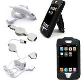 (4 in 1 Set) Apple Ipod Touch Carrying Case for Apple 16 Gb Ipod Touch Apple 8 Gb Ipod Touch Carring Case + Car Charger Cigarette Lighter Adapter for Ipod Touch + Travel Charger for Apple Ipod Touch + Retractable USB Data Cable for Apple Ipod Touch