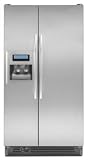 KitchenAid Architect Series II KSRK25FVMS 25.4 cu. ft. Side by Side Refrigerator with 3 Spillproof Glass Shelves, External Ice/Water Dispenser with In-Door-Ice Dispensing System, SatinGlide Crisper and ExtendFresh Temperature Management System: Monochromatic Stainless Steel