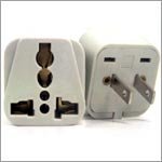 VP 105 - UNIVERSAL ADAPTER CONVERTS PLUGS FROM ANY COUNTRY TO NON-GROUNDED 2 PIN USA PLUG by SIMRAN