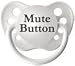 Personalized Pacifiers Mute Button - White
