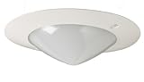IMAGE OF Cooper Lighting One-Light 6-Inch Bathroom Ceiling Light Fixture Kit with White Trim and Dome Glass #P400TW