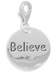 Believe Charm with Lobster Clasp