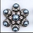 Improving Lifestyles Star Design Pearl Fashion Ring Adj. Grey