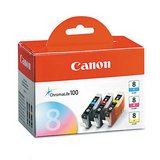 ~:~ CANON COMPUTER SYSTEMS CCSI ~:~ 0621B016 (CLI-8) Inkjet Cartridge, Three-Pack, Tri-Color
