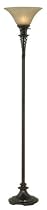 Smoke Glass Torchiere Floor Lamp