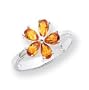 Sterling Silver Citrine ring - Size 7 - JewelryWeb