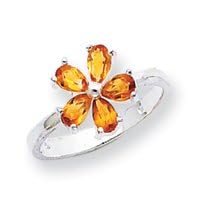 Buy Sterling Silver Citrine ring - Size 6 by JewelryWeb