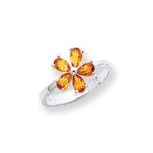 Buy Sterling Silver Citrine ring - Size 6 by JewelryWeb