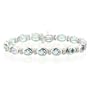 0.32 Ct Diamond & 12.00 Cts Aquamarine Bracelet in 14K White Gold