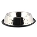 Non Skid Embossed Stainless Steel Bowl -24 Oz