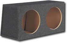 Fierce Audio Dual 12inches Sealed Subwoofer Enclosure - Gray