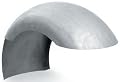 11in Wide Trimmed Round Top Rear Fenders for Rigid Frames