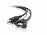Cables to Go Panel Mount Cable - USB cable - 4 pin USB Type B (M) - 4 pin USB Type A (F) - 1 ft