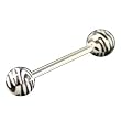 Stainless Steel with UV Black/White Barbell - Zebra Sold as a Pair