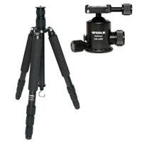 Feisol Traveler Tripod 4 Section Carbon Fiber Tripod with CB40 Ball Head, Supports 33 lbs., Max Height 72