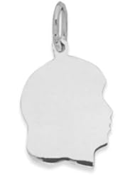 Sterling Silver Girl Silhouette Charm
