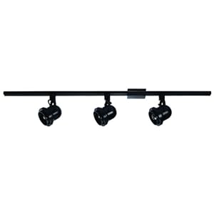Design House 517029 Cayman 4-Foot Track-Light with 3 Heads, 7-7 8-Inch by 48-Inch, Black