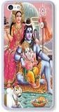 LYNNART Iphone 5C Runnber Case Lord Shiva Family Ganesha Hindu Deities Phone Soft Case For Iphone 5C TPU White Phone Case