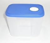 Tupperware FreezeSmart 4 Cup Rectangular Freezer Storage Container with Sapphire Blue Seal & Use By Date Dial