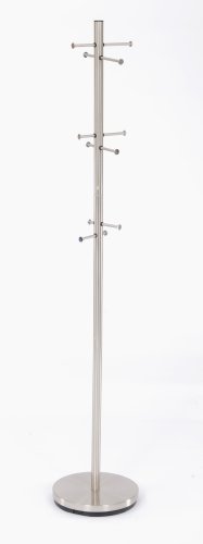 Jan Kurtz 494300 Kleiderst&auml;nder Glasgow Stahlrohr satiniert 170 cm hoch mit 6/12 Haken