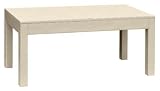 CREAM RECTANGULAR FAUX LEATHER COFFEE TABLE