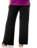 Motherhood Maternity: Plus Size Self Belly Jersey Knit Ruched Wide Leg Maternity Pants