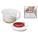 Tupperware Prep Essentials Mix-N-Stor Plus Measuring Cup Pitcher Bowl in Chili Red (2 quart capacity)