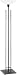 Contemporary Niko Pewter/Frost Finish Iron Torchiere Floor Lamp Image