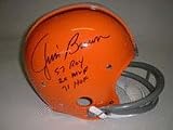 Jim Brown Autographed Cleveland Browns Riddell Full Size RK Helmet with "57 ROY, 2X MVP, 71 HOF" Inscriptions
