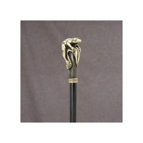 Frog Resin Handle with Black Beechwood Shaft Walking Stick / Cane Made in France