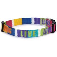 Best Price Zack & Zoey Inspirational Dog Collar tie dye-color 18-26