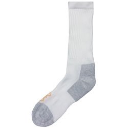 Browning Hosiery Crew Length Steel Toe Work Boot Socks X-Large White/Grey
