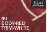 Personalized custom embroidered golfer design on taslan nylon windshirt, mens x-large, red-white